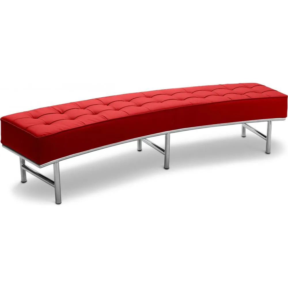 Curved Bench - Upholstered in Faux Leather - Karlo image 8