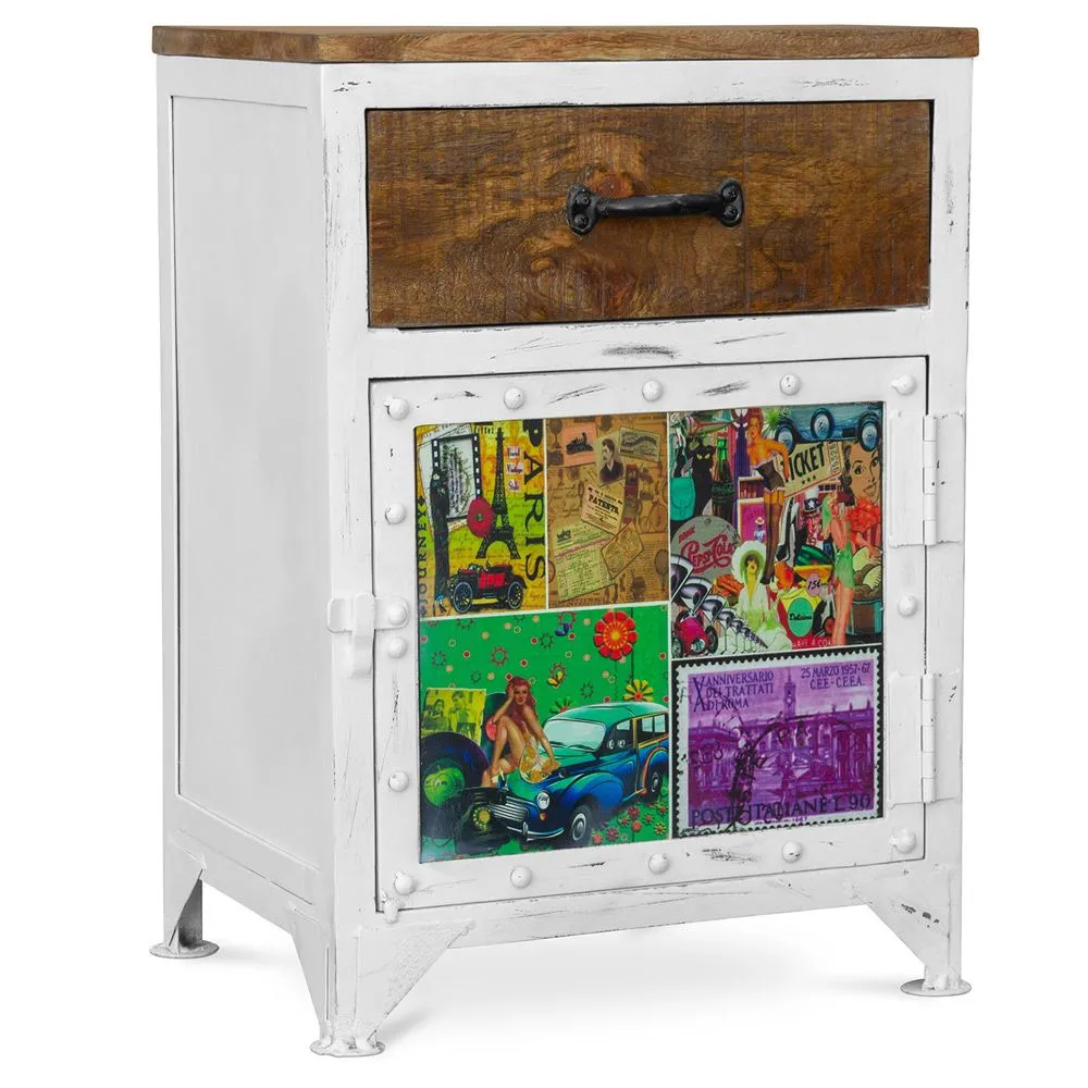 Printed Nightstand - Wood - Colin image 8