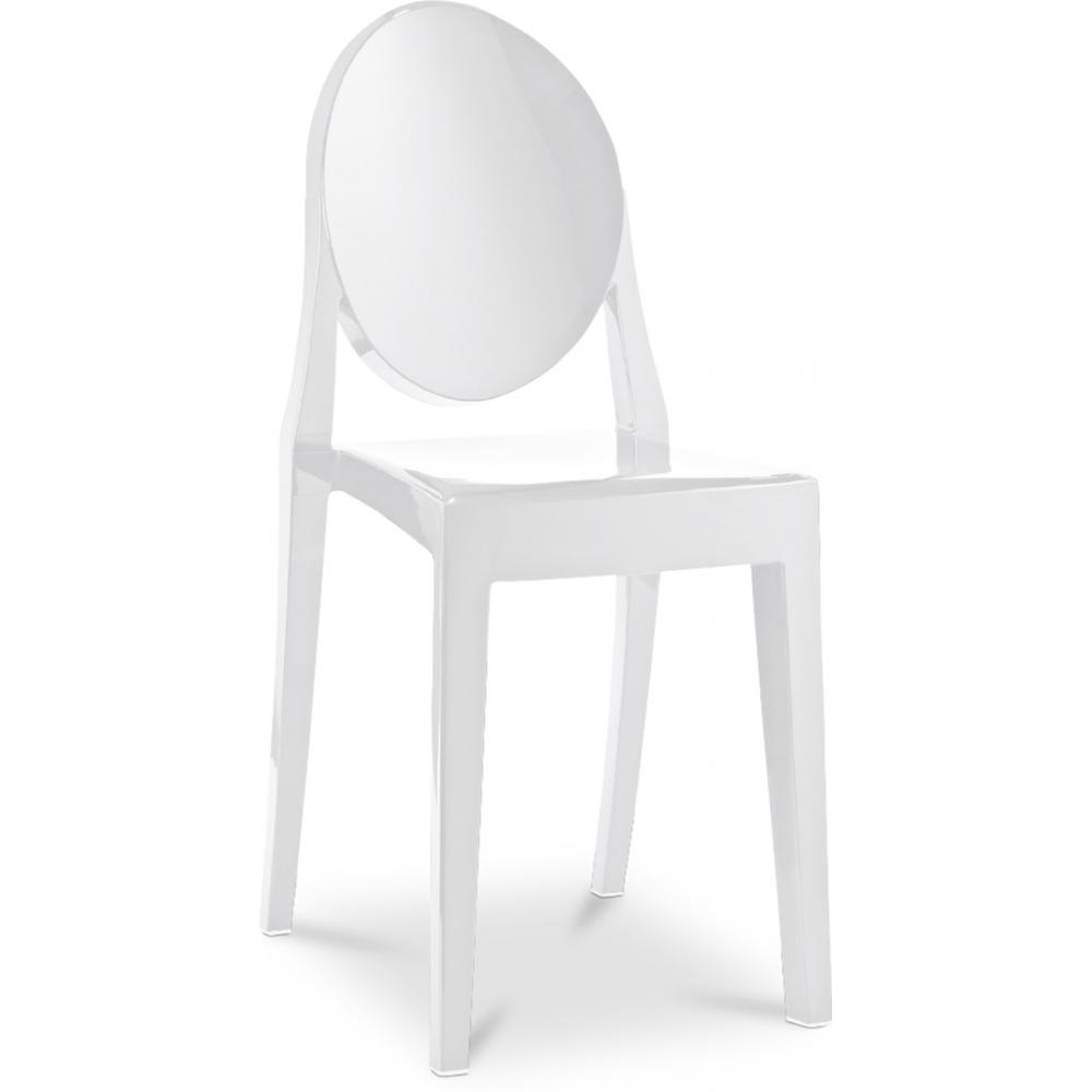  Buy Transparent Dining Chair - Victoria Queen White 16458 - in the UK
