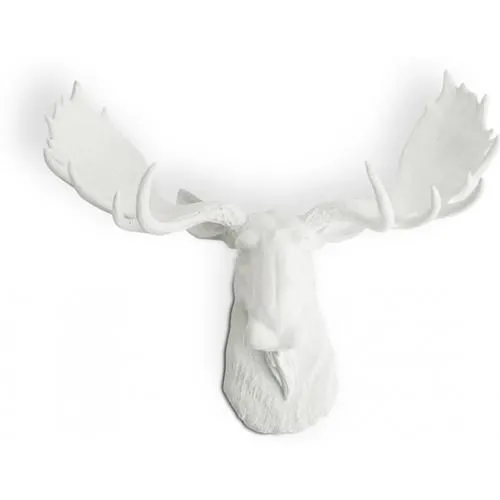 Wall Decoration - White Moose Head - Uka image 8