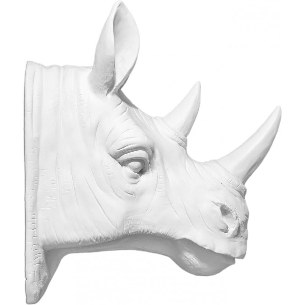  Buy Wall Decoration - White Rhino Head - Uka White 55733 - in the UK