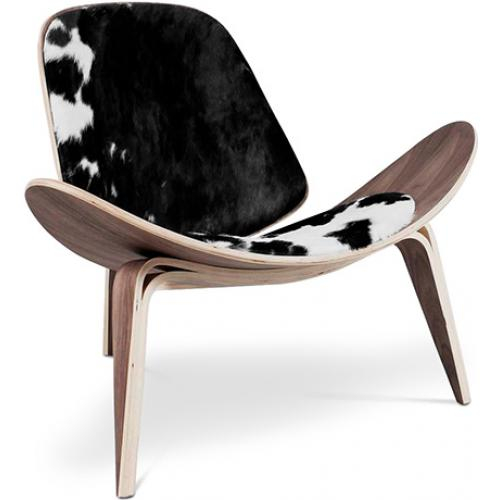  Buy Design Armchair - Scandinavian Style - Upholstered in Pony - Lucy Black pony 16775 - in the UK