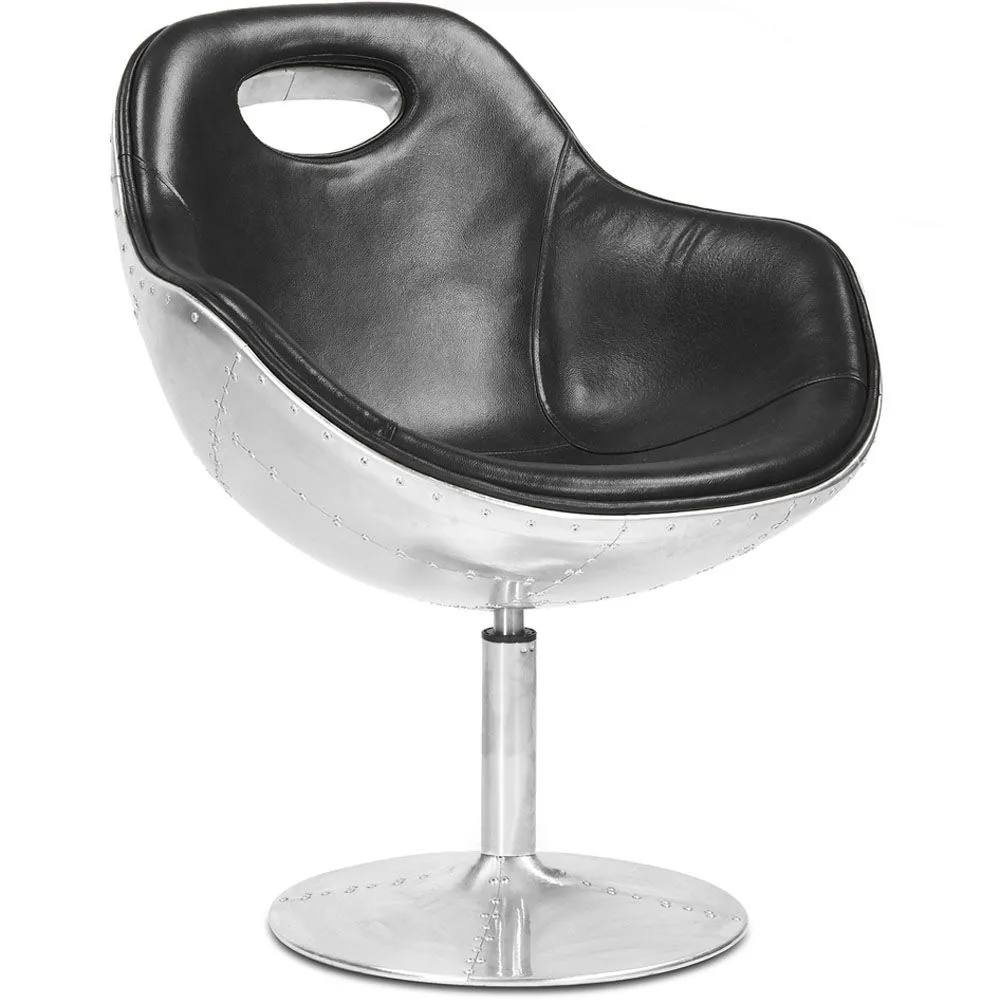 Armchair with Armrests - Aviator Style - Leather - Tulip image 8
