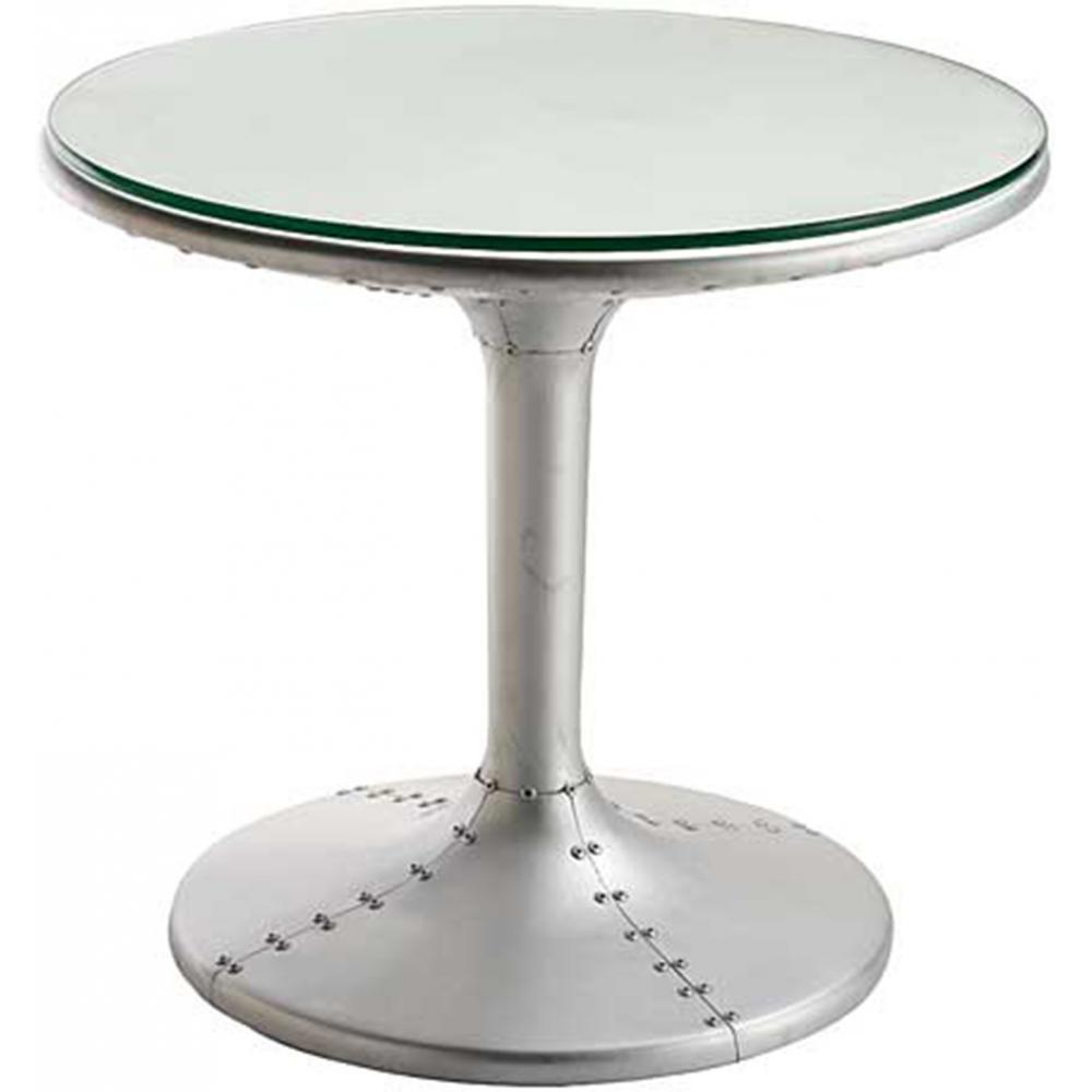  Buy Round Coffee Table - Aviator Style Side Table - Metal - Tulip Steel 25804 - in the UK