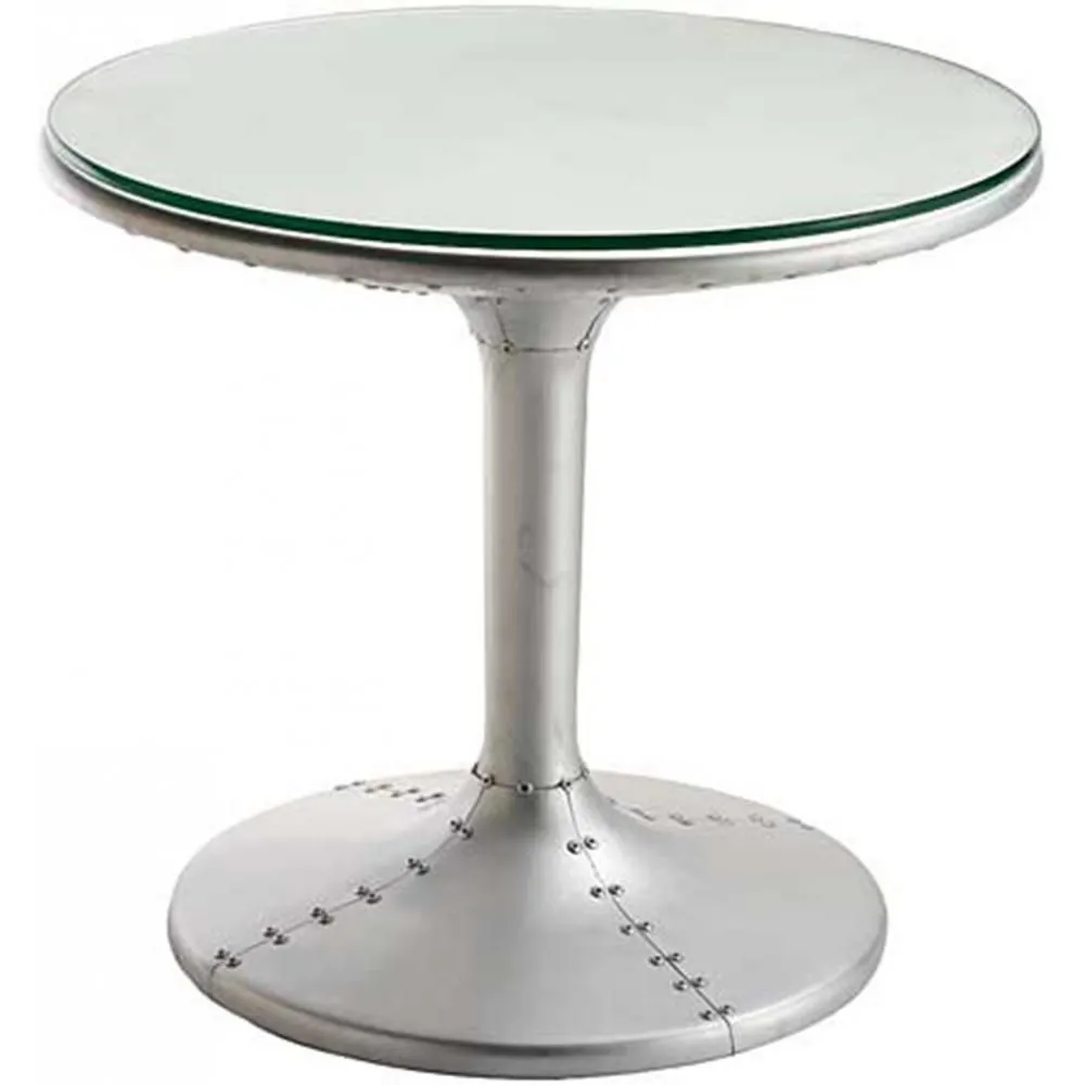 Round Coffee Table - Aviator Style Side Table - Metal - Tulip image 8