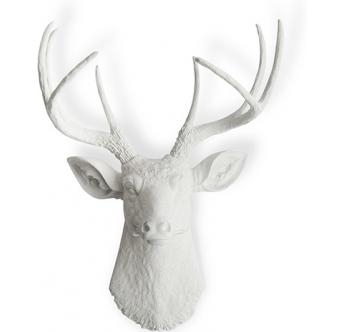  Buy Wall Decoration - White Deer Head - Uka White 55737 - in the UK