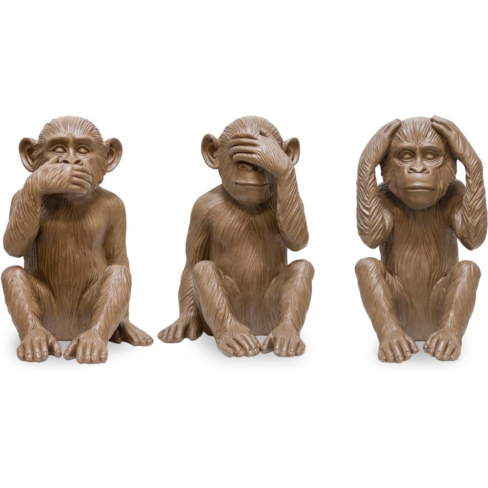  Buy Decorative Design Figures - Monkeys - Sapiens Brown 58449 - in the UK