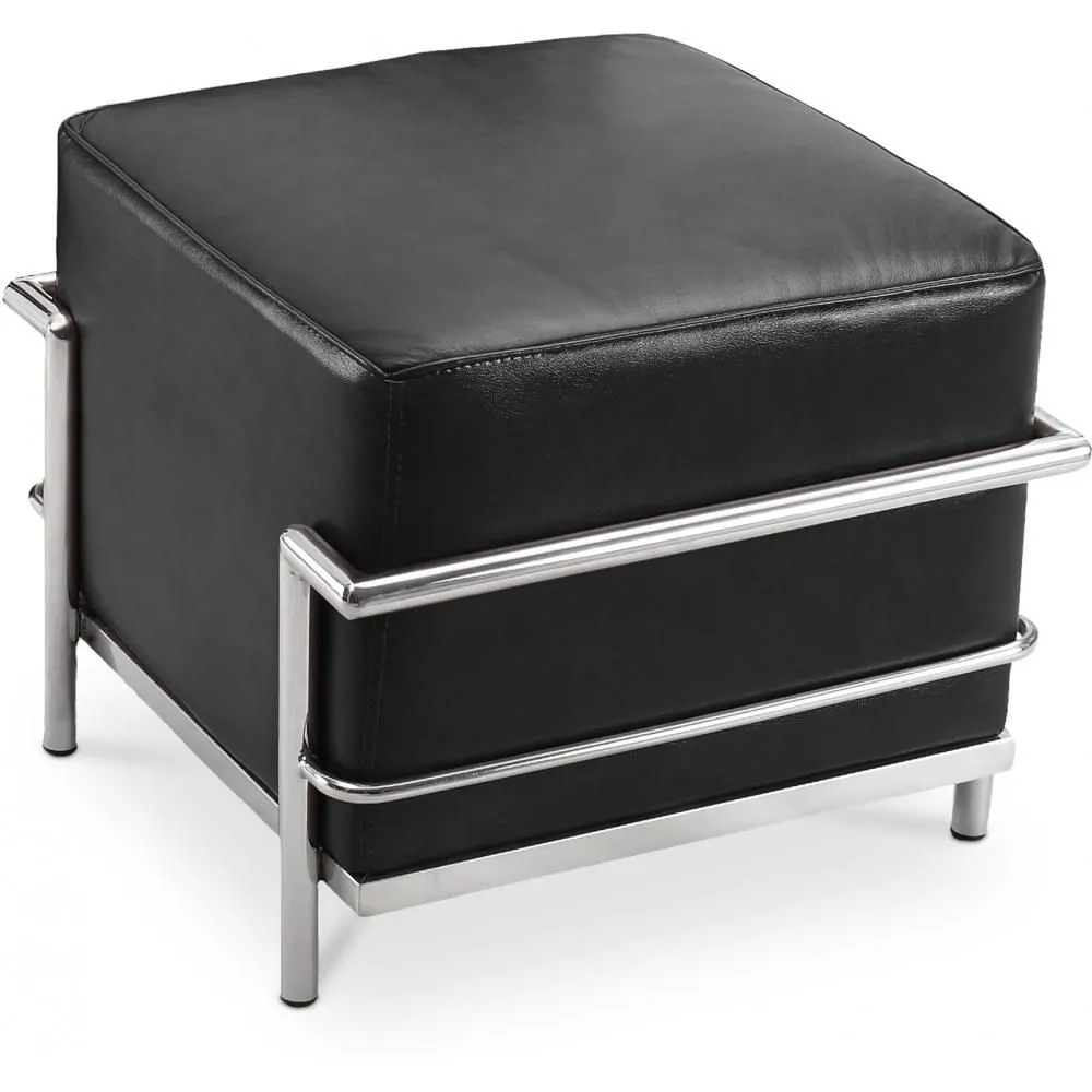 Square footrest - Leather upholstered - Kart image 8