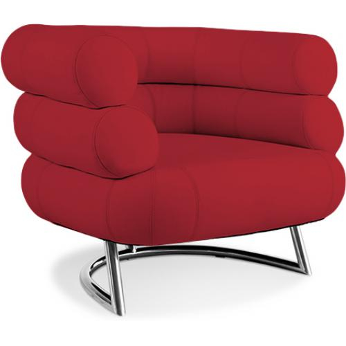  Buy Design Armchair - Upholstered in Leather - Bivendun Red 16501 - in the UK