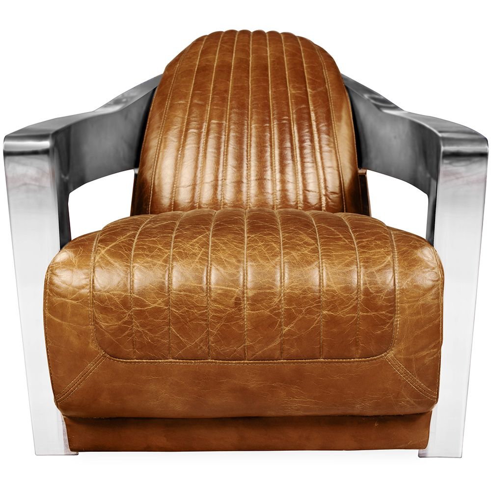 
Design Armchair with Armrests - Upholstered in Leather - Lounge image 8