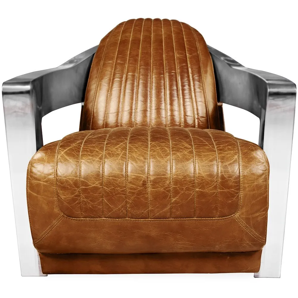 
Design Armchair with Armrests - Upholstered in Leather - Lounge image 8