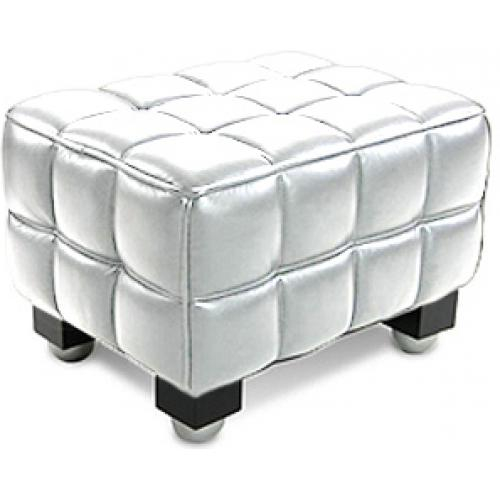  Buy 
Square Footrest - Leather Upholstered - Knox White 23370 - in the UK
