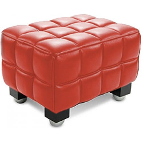  Buy 
Square Footrest - Leather Upholstered - Knox Red 23370 - in the UK