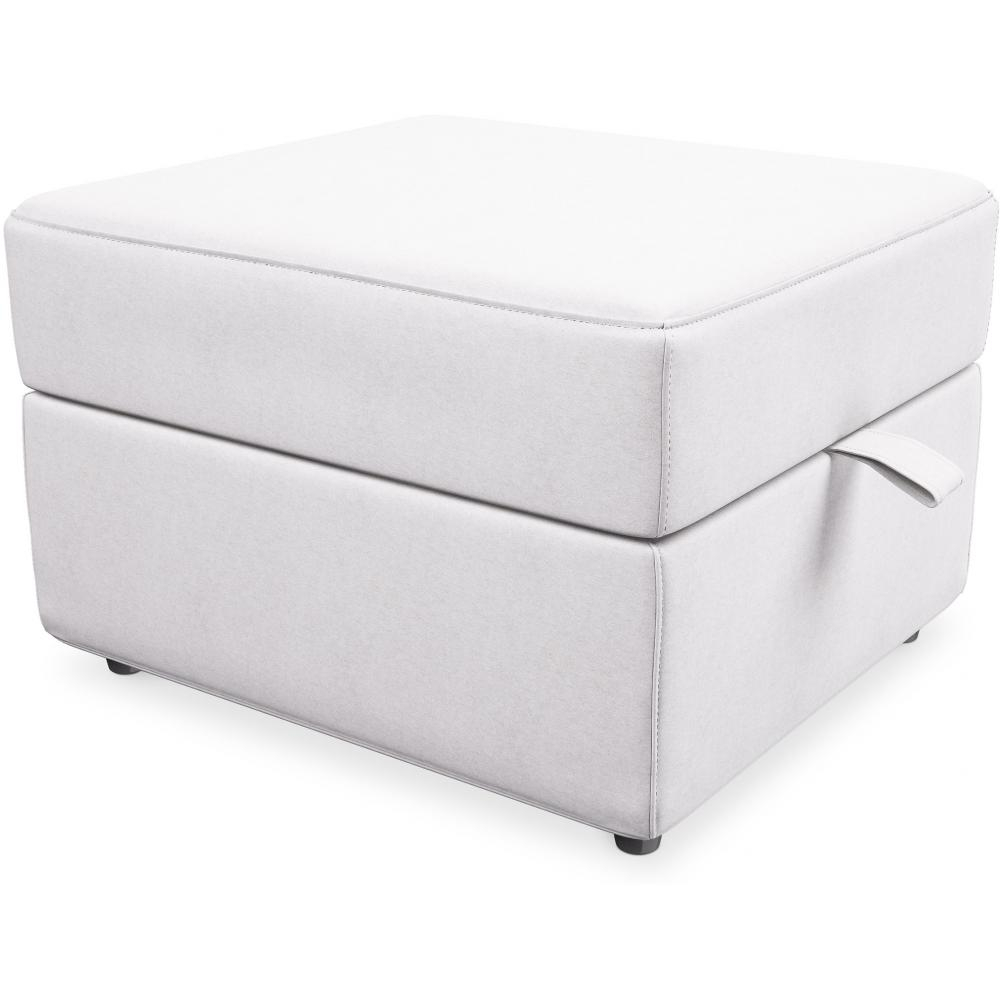  Buy Square Storage Ottoman Pouf - Cube White 58769 - in the UK