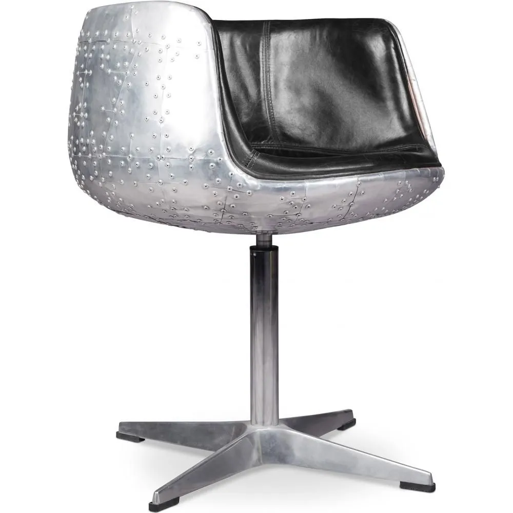 Lounge Chair - Design Chair - Leather & Metal - Cognac image 8