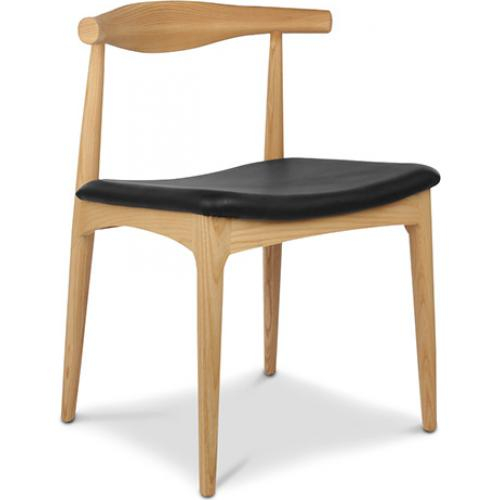 Buy Dining Chair - Scandinavian Style - Wood and Leather - Lanan Black 16435 - in the UK