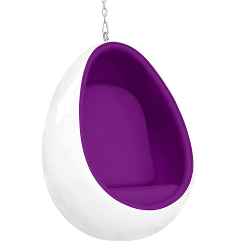  Buy Hanging Egg Design Armchair - Upholstered in Fabric - Eny Mauve 16504 - in the UK