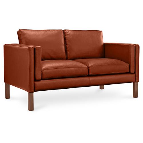  Buy Polyurethane Leather Upholstered Sofa - 2 Seater - Mordecai Brown 13921 - in the UK