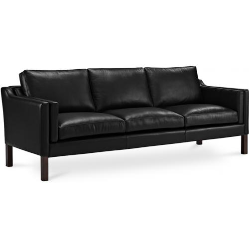  Buy Polyurethane Leather Upholstered Sofa - 3 Seater - Benzion Black 13927 - in the UK