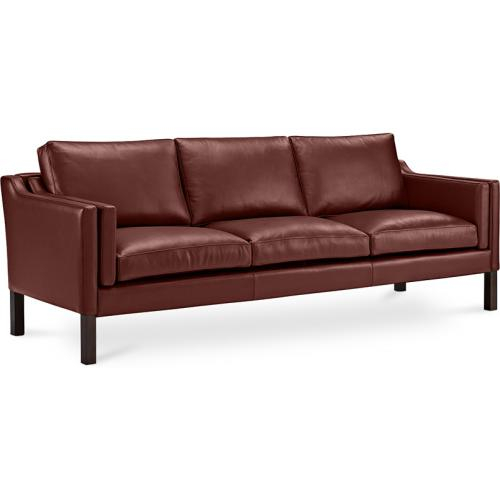  Buy Polyurethane Leather Upholstered Sofa - 3 Seater - Benzion Brown 13927 - in the UK