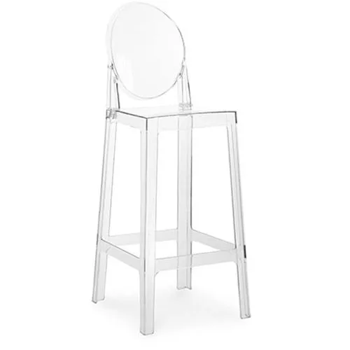 Bar Stool with Backrest - Transparent Design - 75cm - Victoria Queen image 8