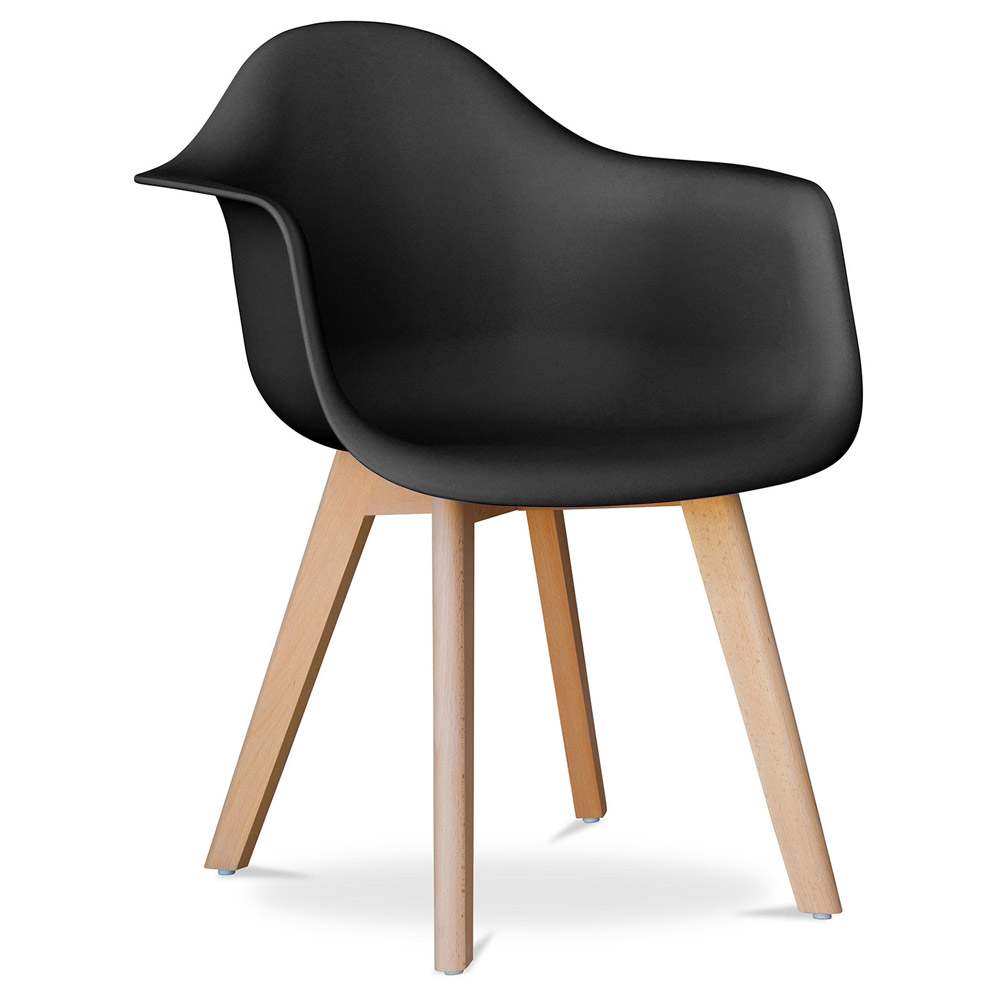  Buy Dining Chair with Armrests - Scandinavian Style - Dominic Black 58595 - in the UK