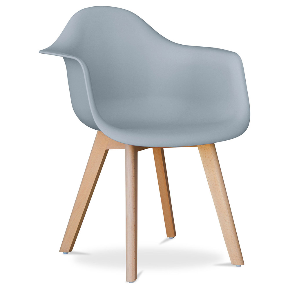  Buy Dining Chair with Armrests - Scandinavian Style - Dominic Light grey 58595 - in the UK