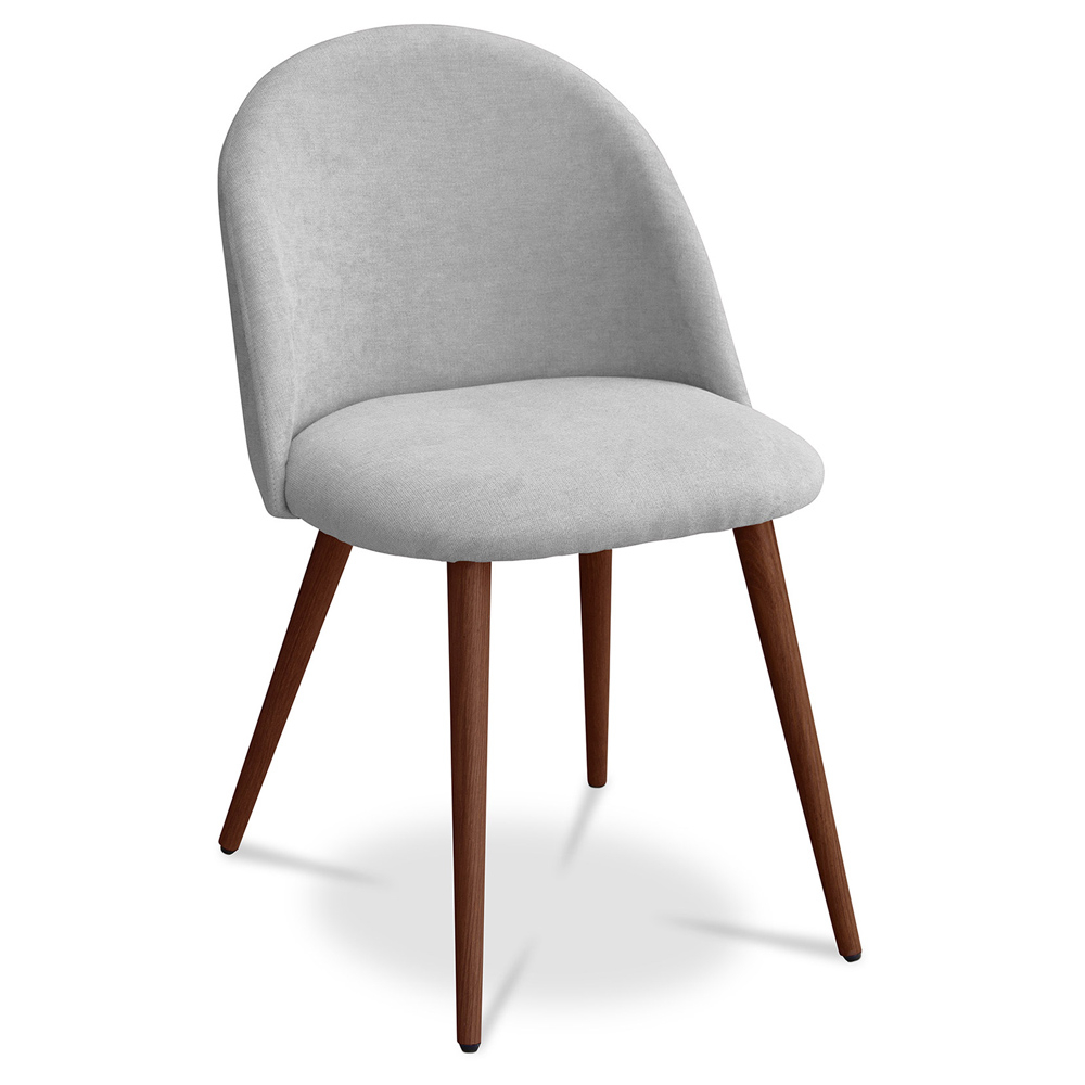  Buy Dining Chair - Upholstered in Fabric - Scandinavian Style - Evelyne Light grey 58982 - in the UK