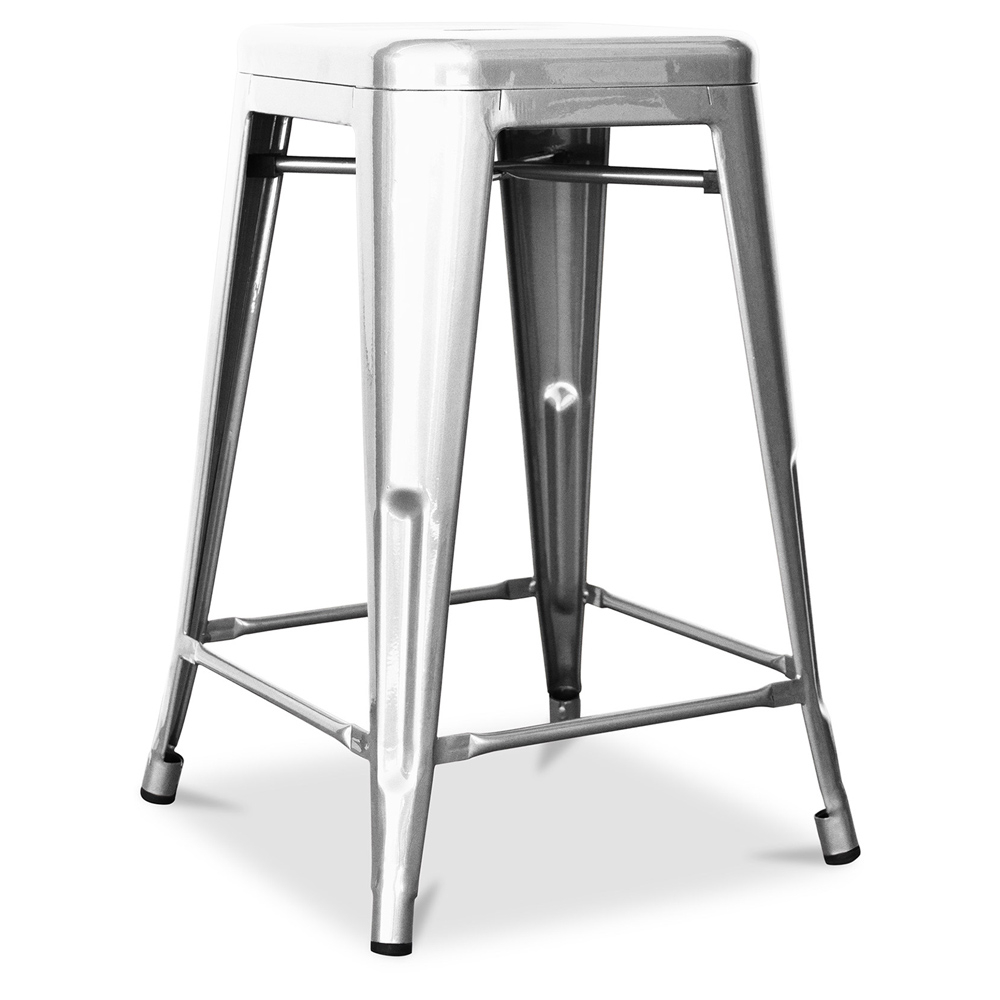 Buy Bar Stool - Industrial Design - Steel - 60cm - Stylix Chrome Silver 58998 - in the UK