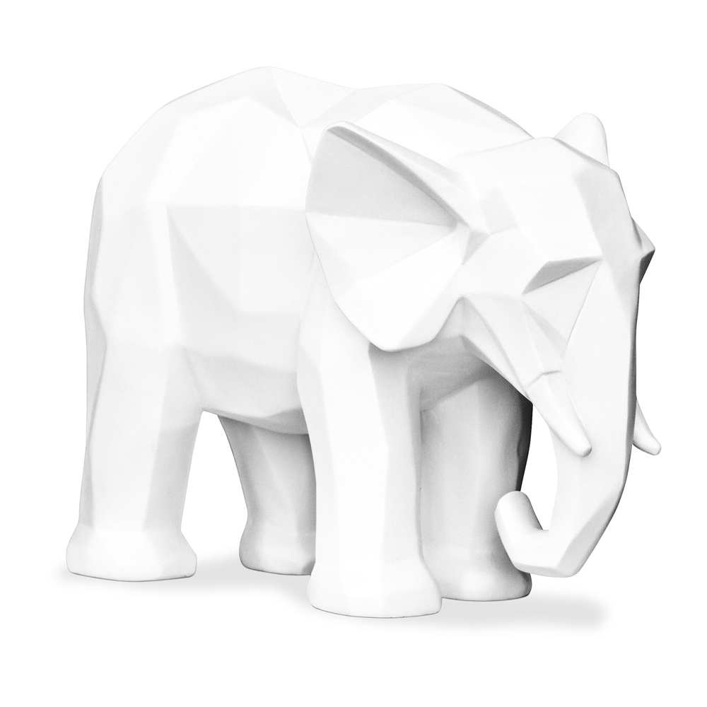  Buy Decorative Elephant Figure - Matte White - Fann White 59009 - in the UK