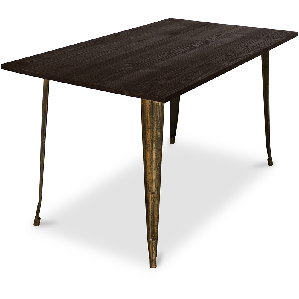  Buy Rectangular Dining Table - Industrial - Wood - Tawny Metallic bronze 58996 - in the UK