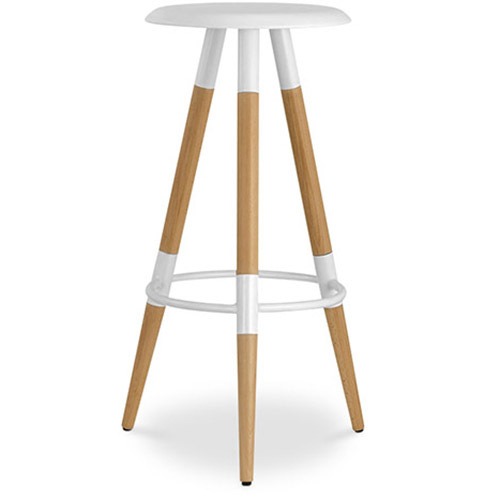  Buy Wooden Bar Stool - Scandinavian Design - Matu White 59144 - in the UK
