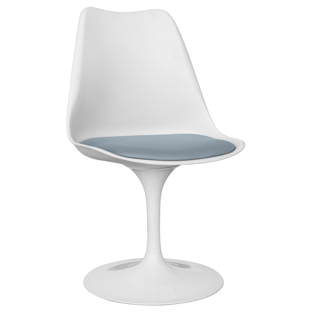  Buy Dining Chair - White Swivel Chair - Tulip Light grey 59156 - in the UK