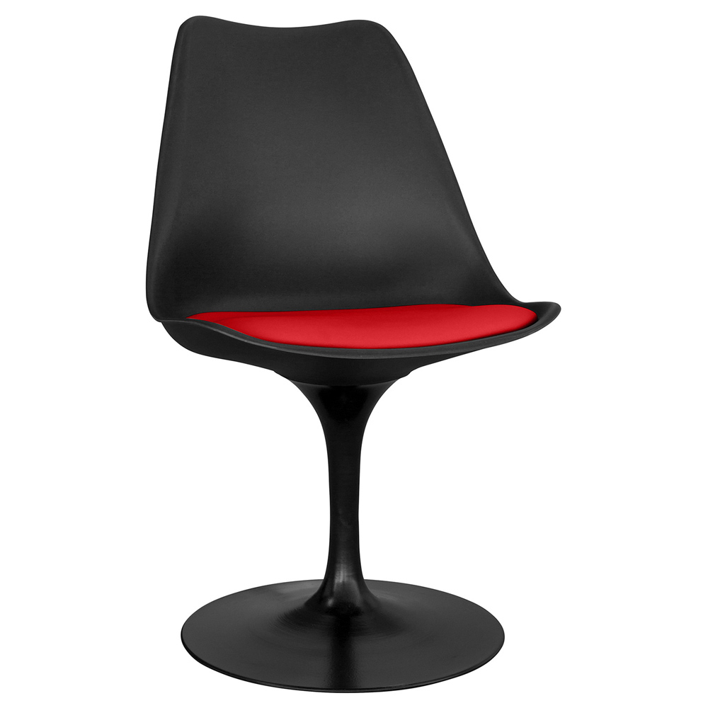  Buy Dining Chair - Black Swivel Chair - Tulip Red 59159 - in the UK