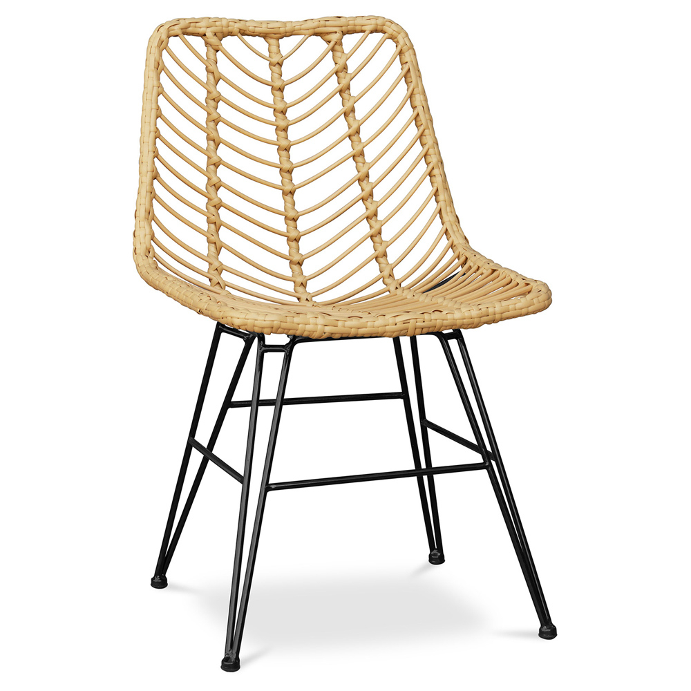  Buy Synthetic wicker dining chair  Natural wood 59254 - in the UK