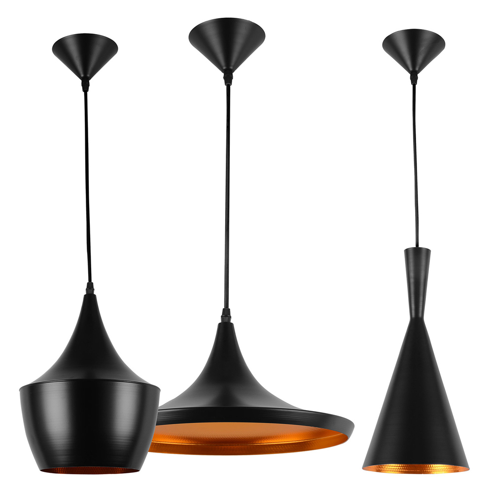  Buy Pack of 3 Pendant Ceiling Lamps - Industrial Design - Extensive Black 59258 - in the UK