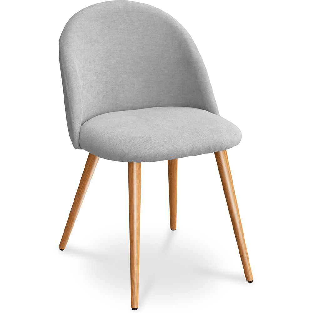  Buy Dining Chair - Upholstered in Fabric - Scandinavian Style - Evelyne Light grey 59261 - in the UK