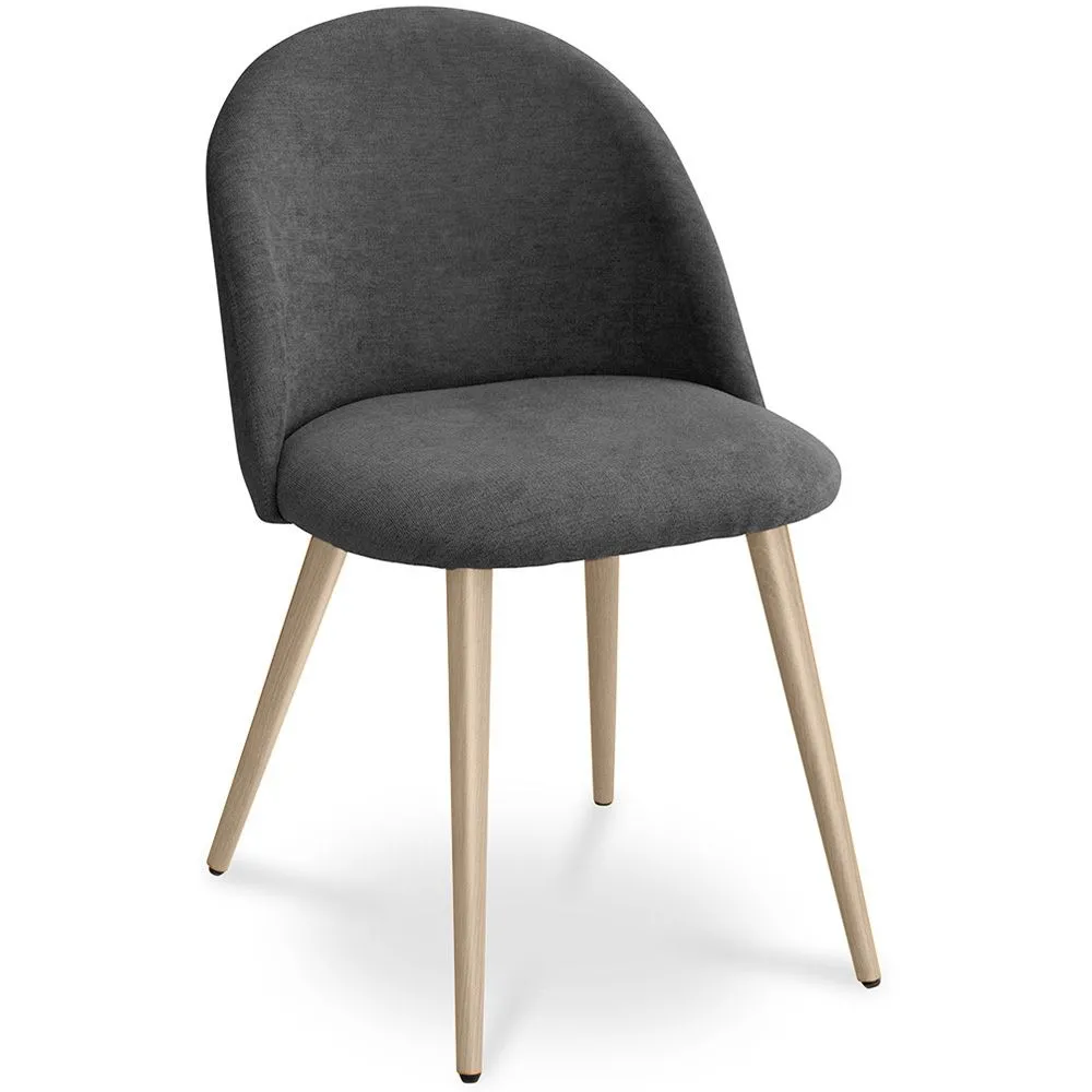 Dining Chair - Upholstered in Fabric - Scandinavian Style - Evelyne image 8
