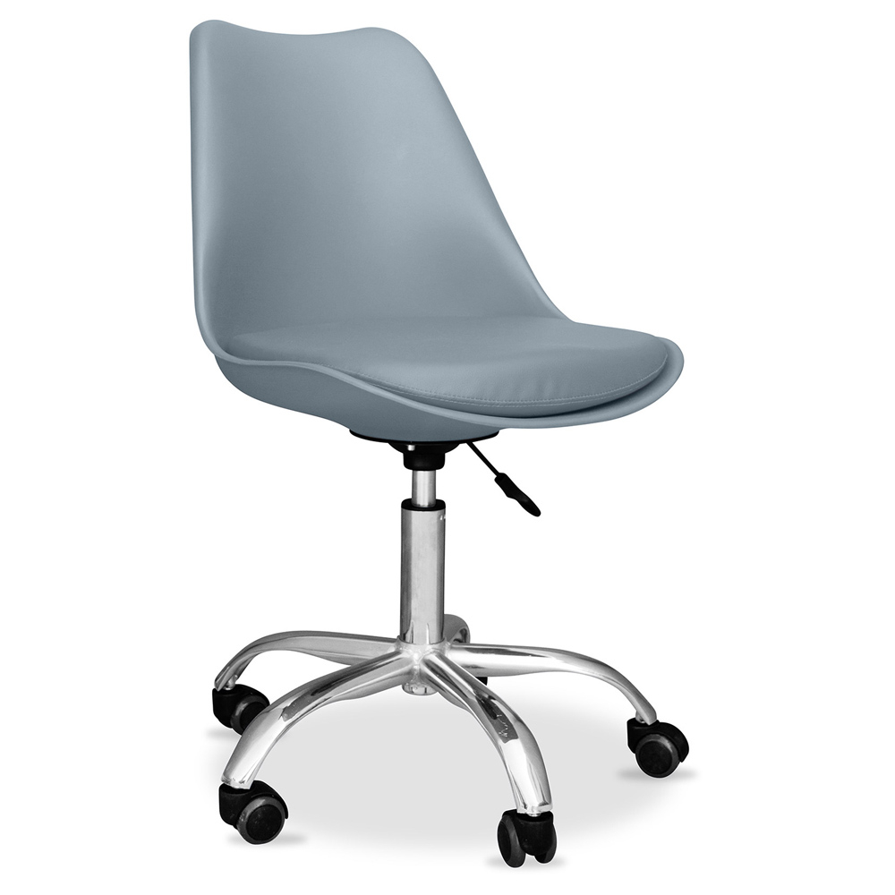 Buy Tulip swivel office chair with wheels Light grey 58487 - in the UK