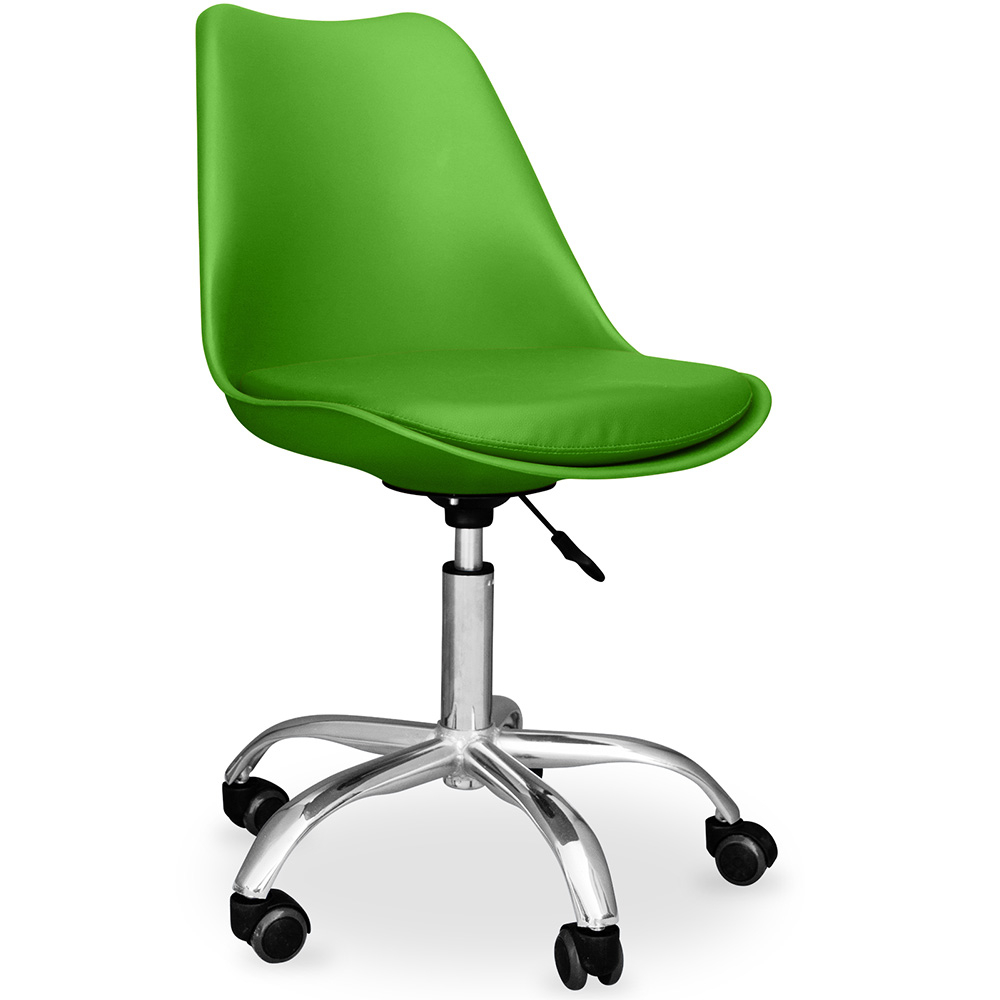  Buy Office Chair with Wheels - Swivel Desk Chair - Tulip Green 58487 - in the UK
