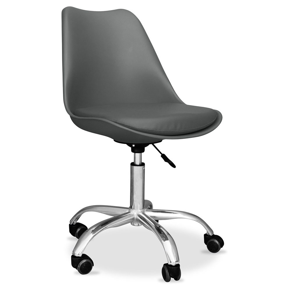  Buy Tulip swivel office chair with wheels Dark grey 58487 - in the UK