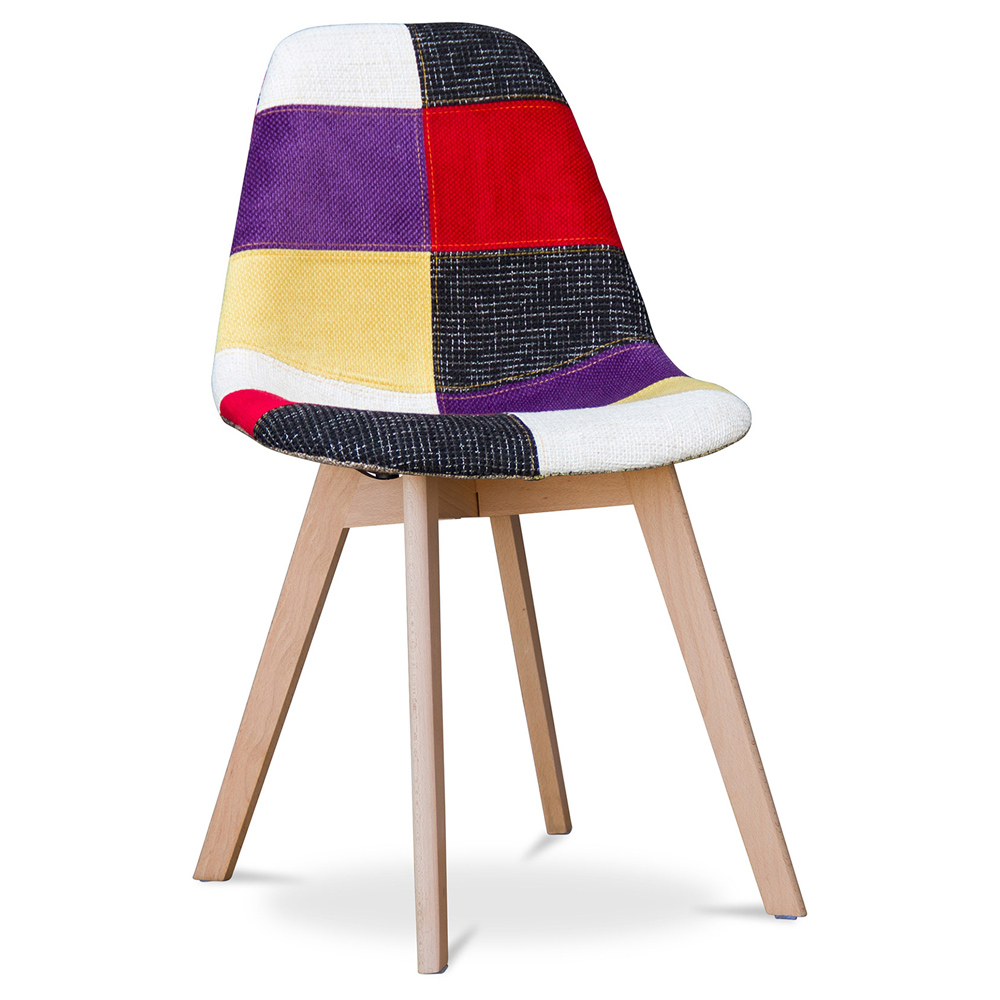  Buy Dining Chair Denisse Scandi style Premium Design - Patchwork Tessa Multicolour 59268 - in the UK