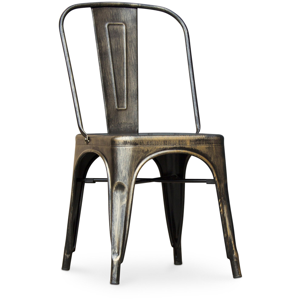  Buy Steel Dining Chair - Industrial Design - New Edition - Stylix Metallic bronze 99932871 - in the UK