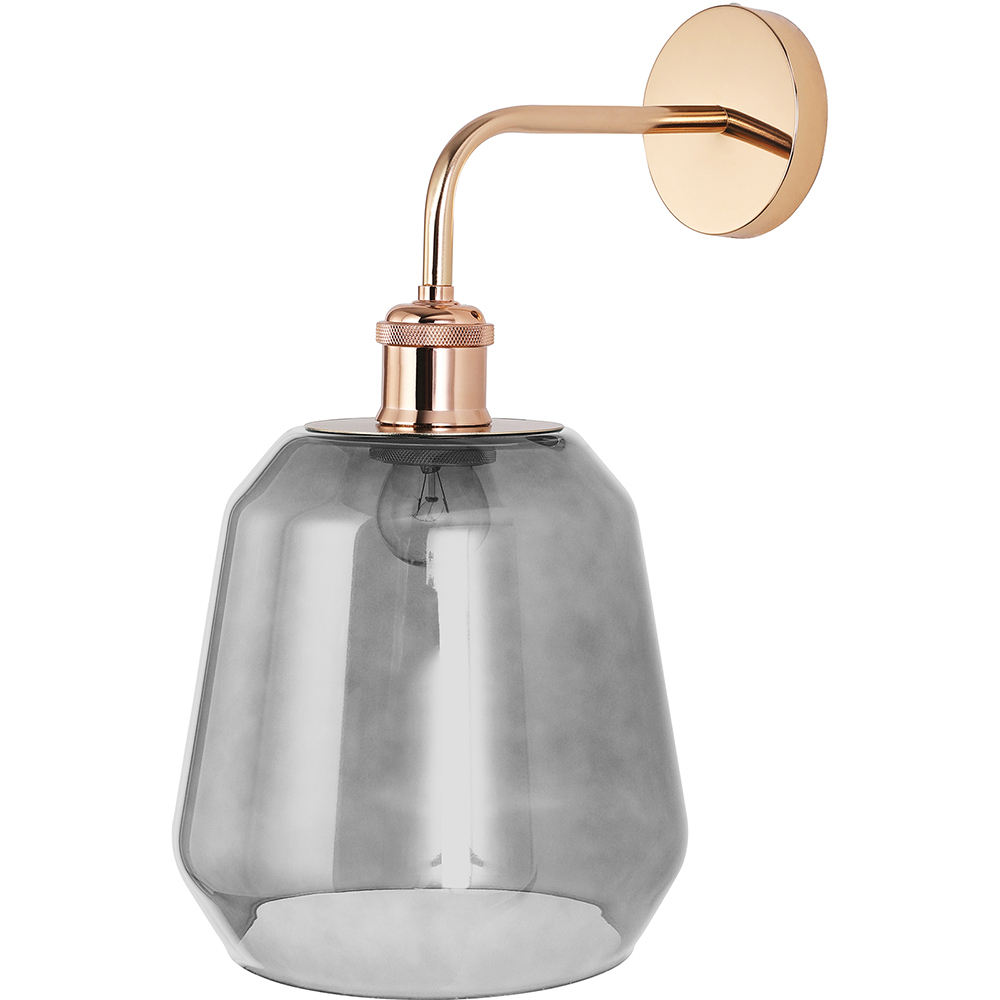  Buy Wall Lamp - Glass Shade - Alessia Grey transparent 59343 - in the UK