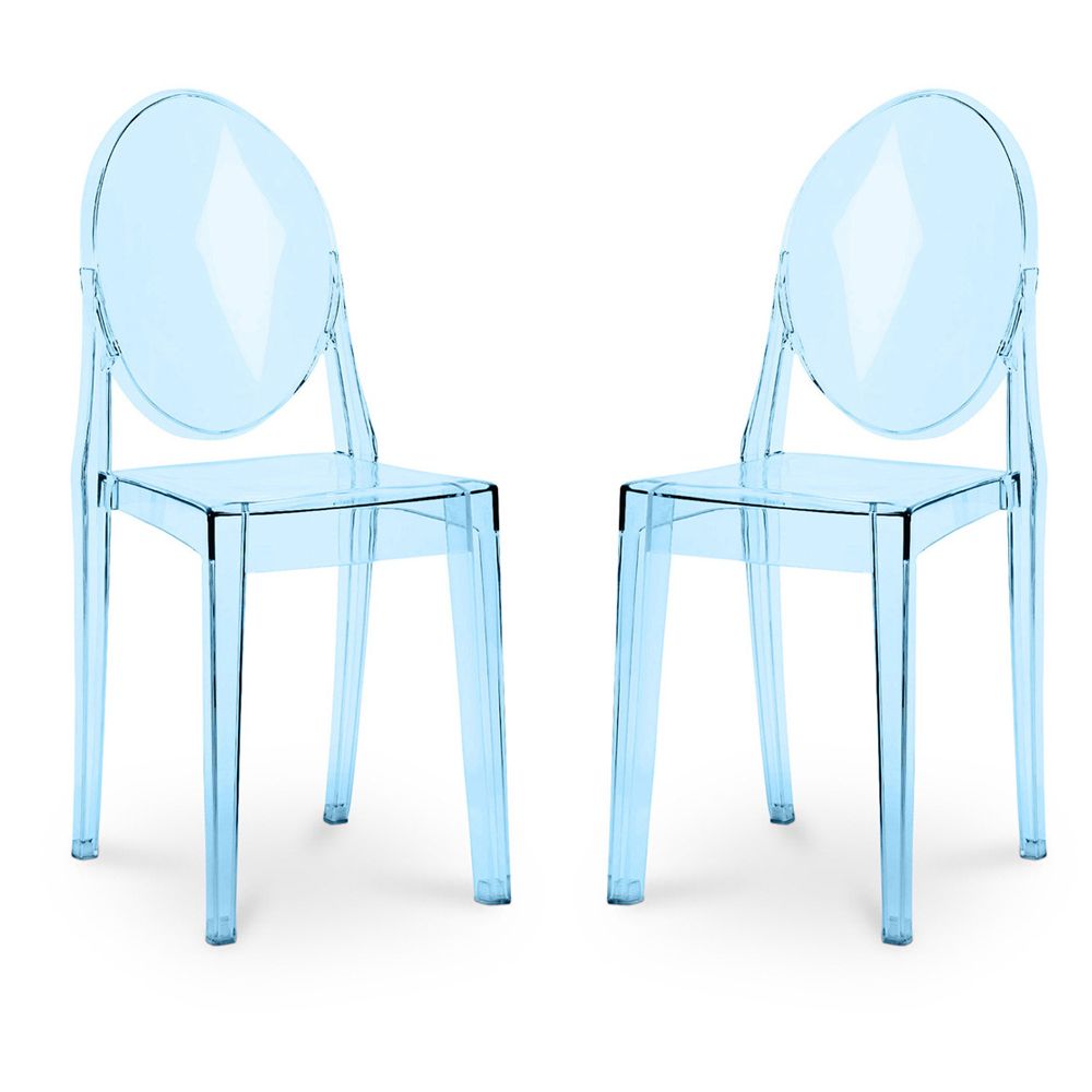 Pack of 2 Transparent Dining Chairs - Victoria Queen image 8