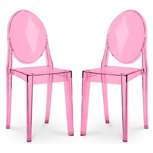 Pack of 2 Transparent Dining Chairs - Victoria Queen image 8