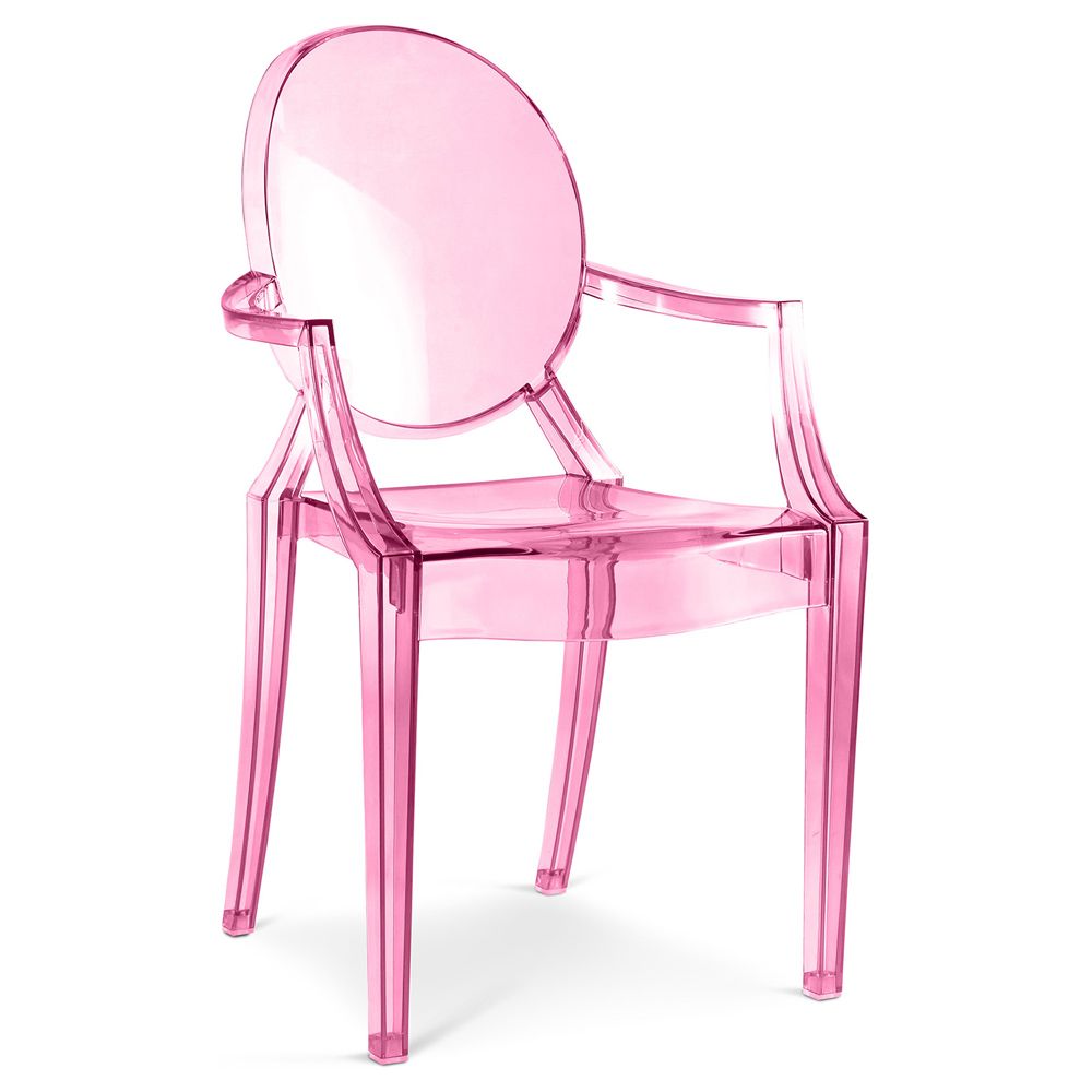 Transparent Dining Chair - Armrest Design - Louis XIV image 8