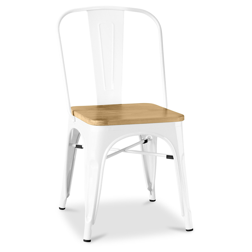  Buy Dining Chair - Industrial Design - Wood & Steel - Stylix White 99932897 - in the UK