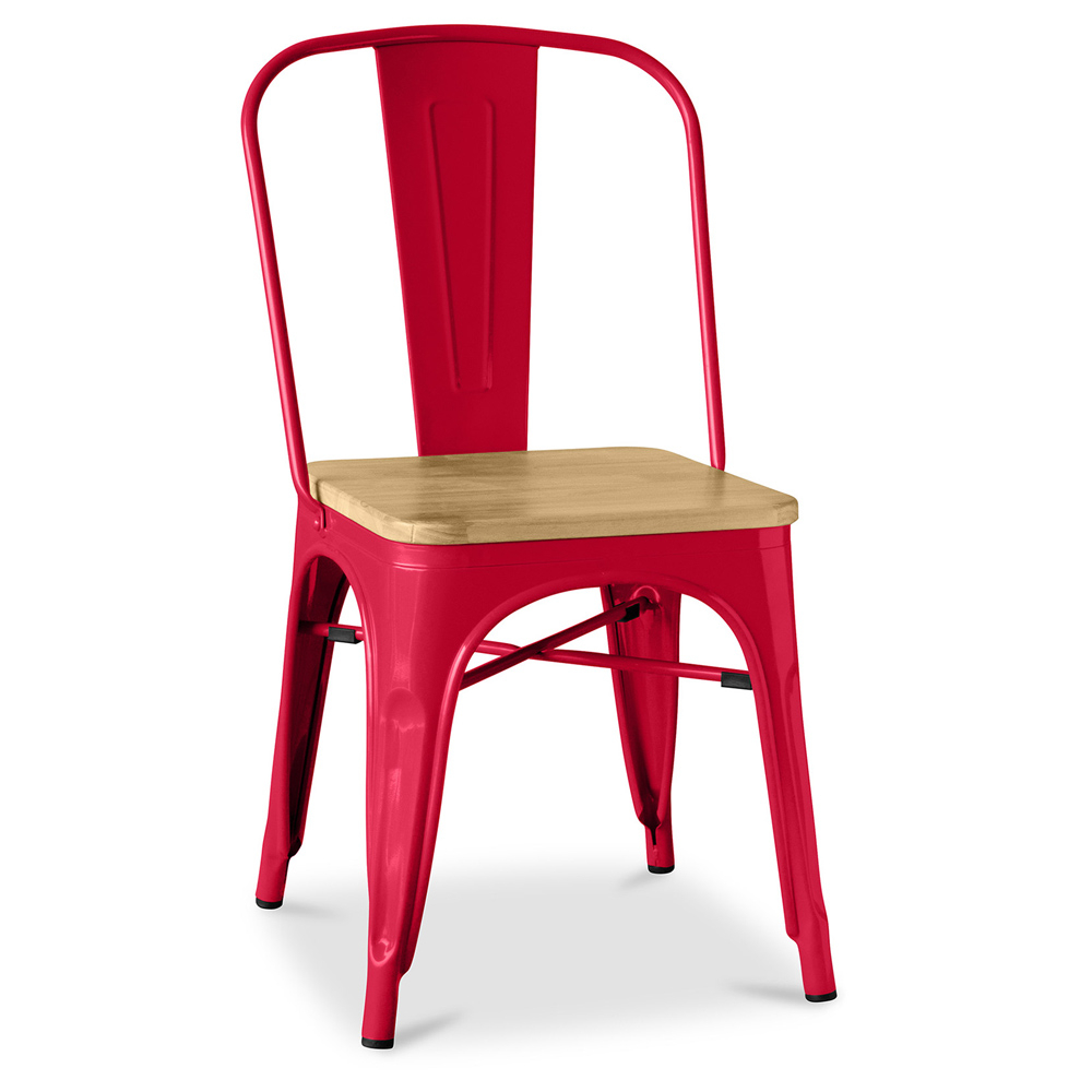  Buy Dining Chair - Industrial Design - Wood & Steel - Stylix Red 99932897 - in the UK