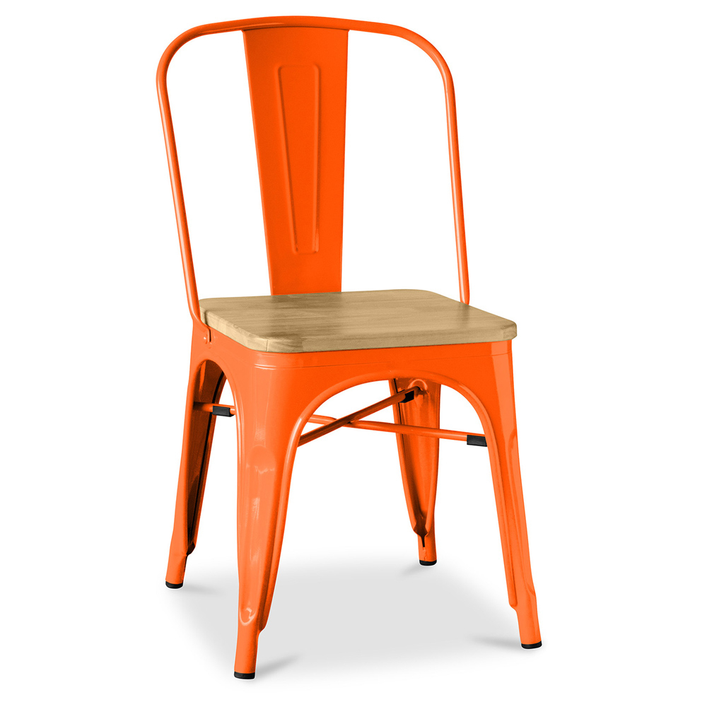  Buy Dining Chair - Industrial Design - Wood & Steel - Stylix Orange 99932897 - in the UK